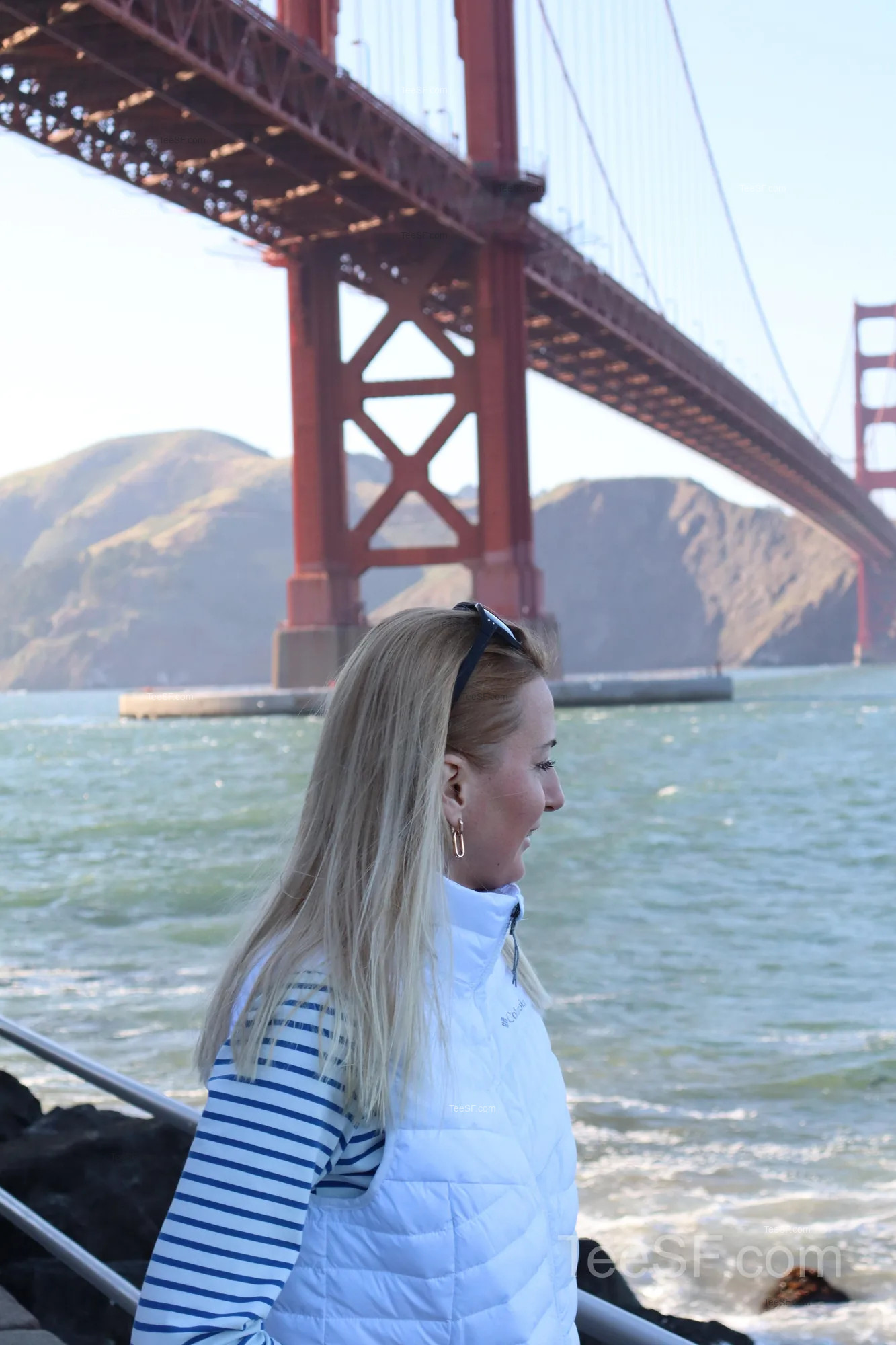 golden Gate Bridge Waterfront Portrait during a Stripe Sessions 2026 visit in San Francisco.